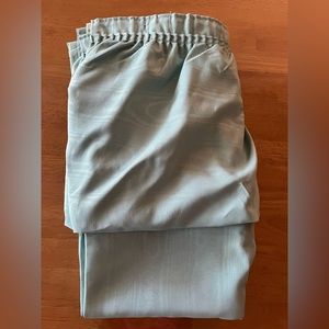 COPY - Shower curtain, 12 rings & four matching green window valances (16” x 33…